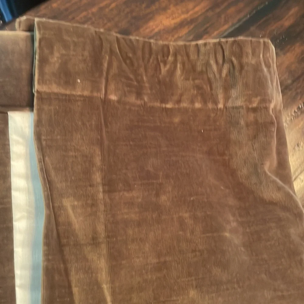 Restoration Hardware Brown Velvet Curtains