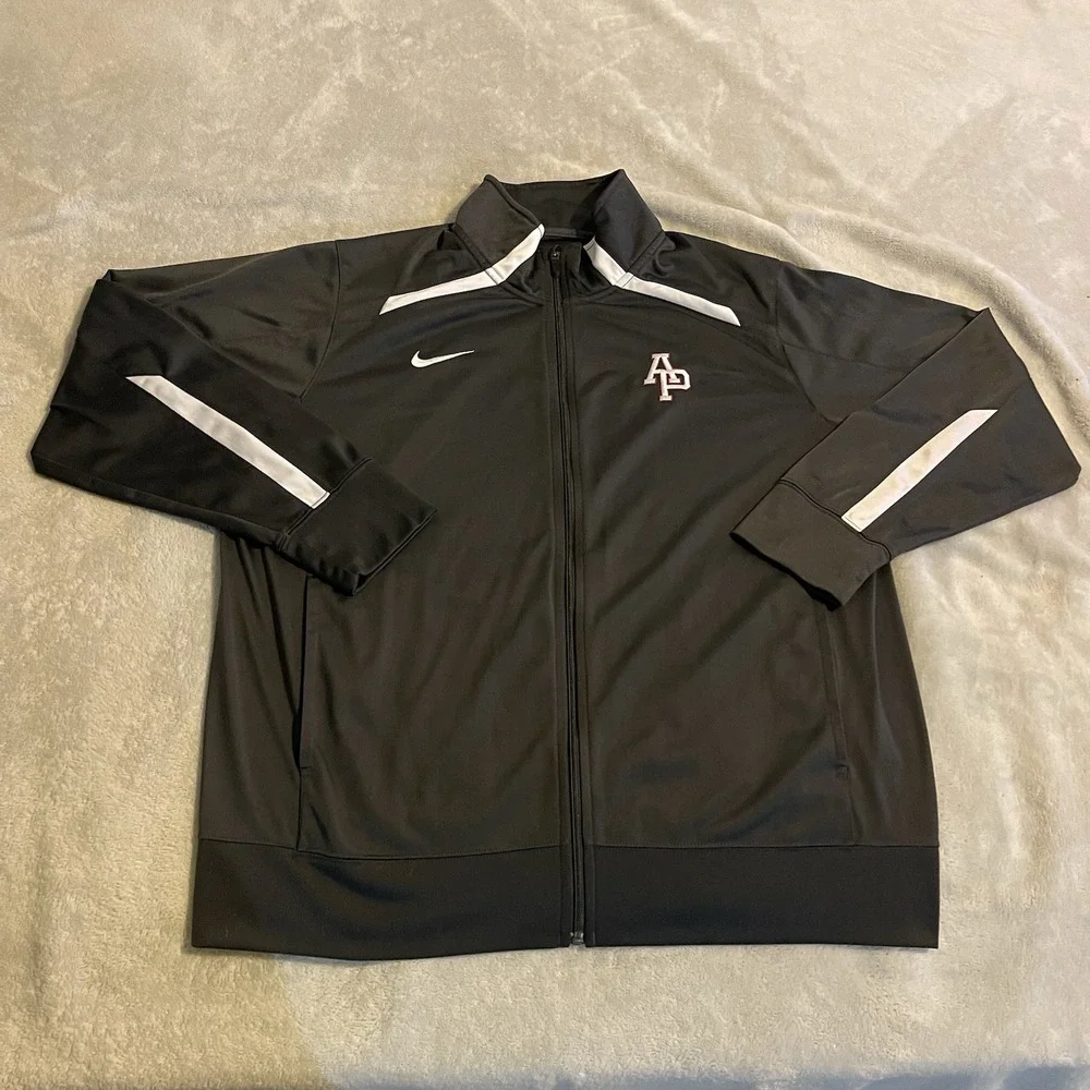 Nike‎ Jacket Men Large Gray Athletic Sports Full Zip Lightweight Sweater Workout