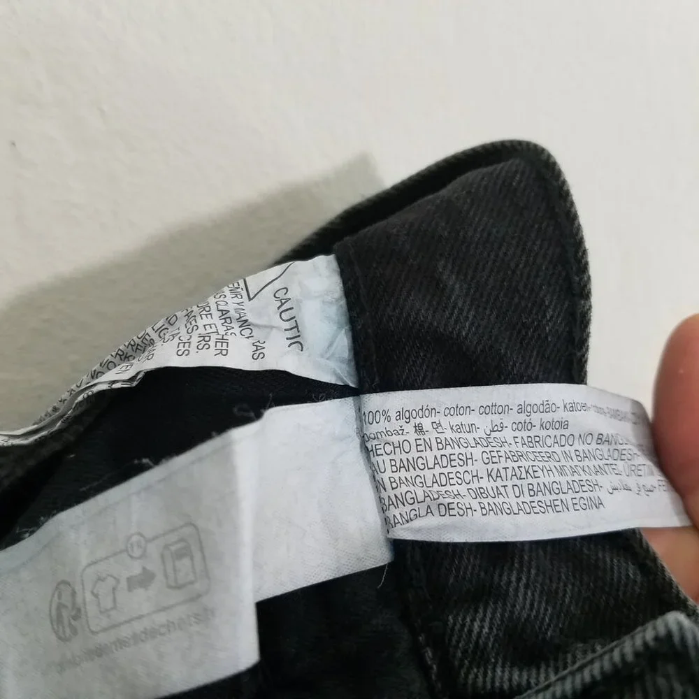 Zara High Rise Straight Jeans Black Size 4