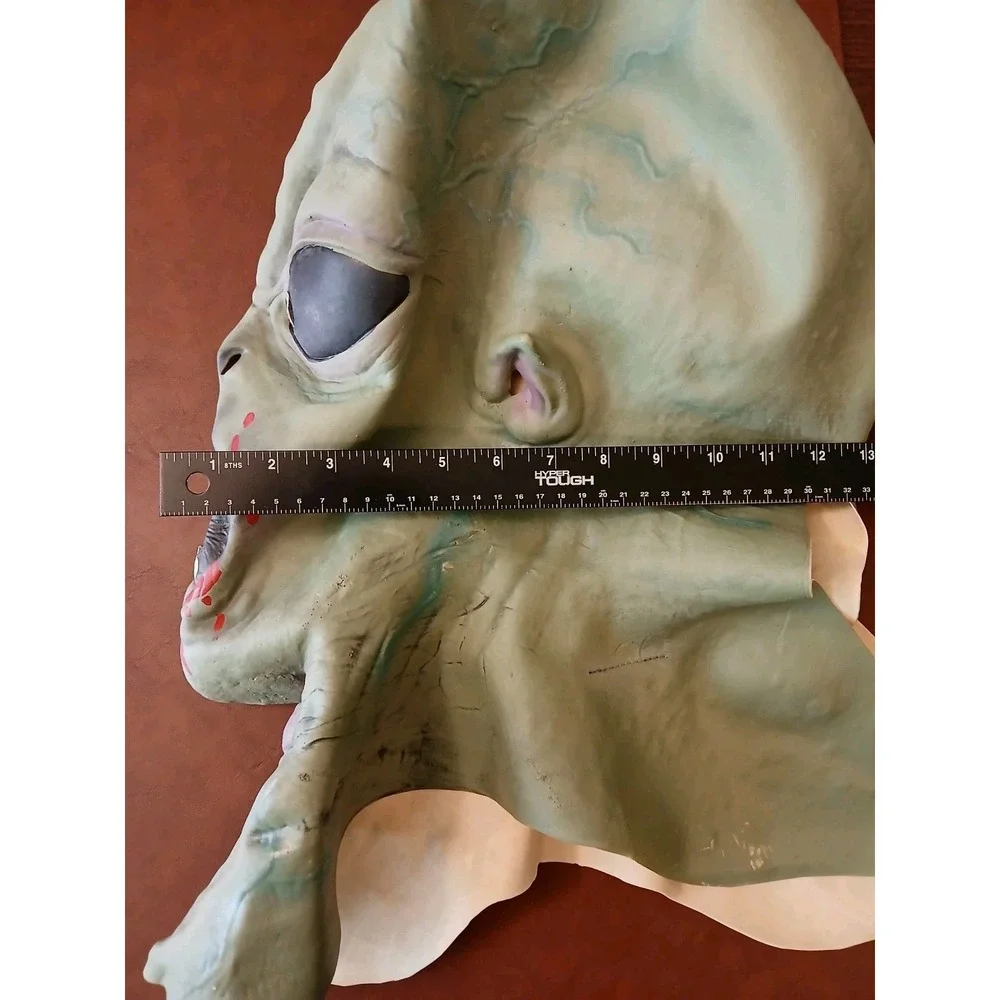 NWT Alien Mask with Glowing Teeth & Forehead Costume Horror‎ Halloween 14+ #1181
