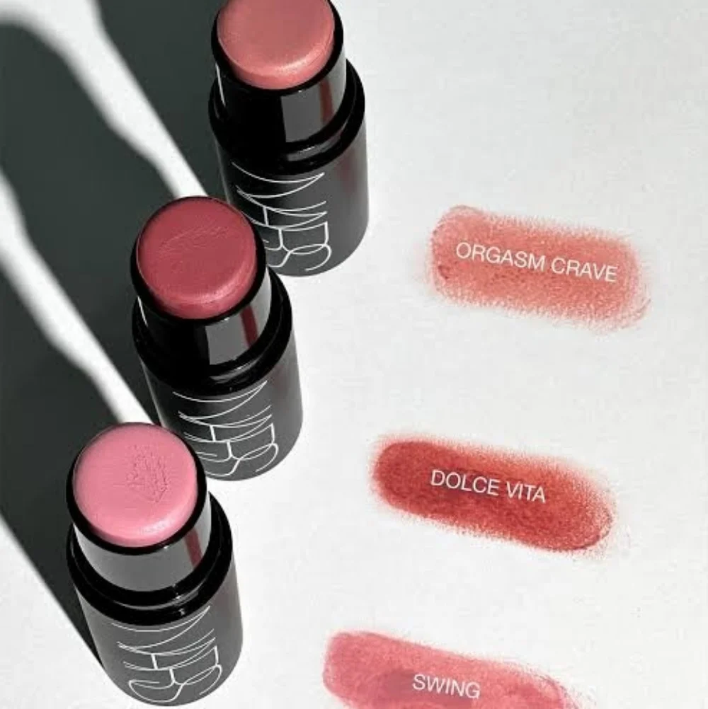 NARS The Multiple Cream Blush Stick - Orgasm Crave- Peachy Pink Gold With Pearl