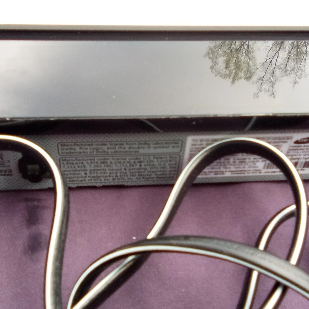 Samsung black shows metal