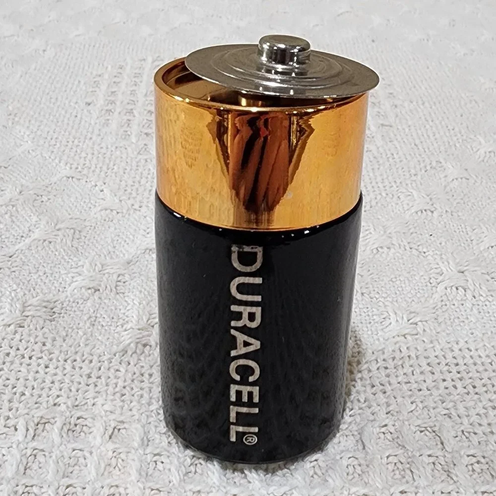 Vintage Avon SUPER CHARGE DURACELL BATTERY Empty Collectible Bottle Decor