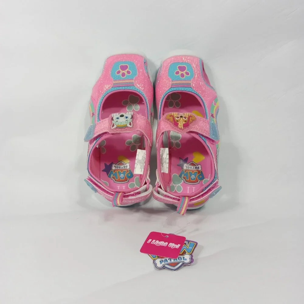 Nickelodeon Paw Patrol Kids Girls' Light-Up Sandals in pink glitter Size 11 NWT
