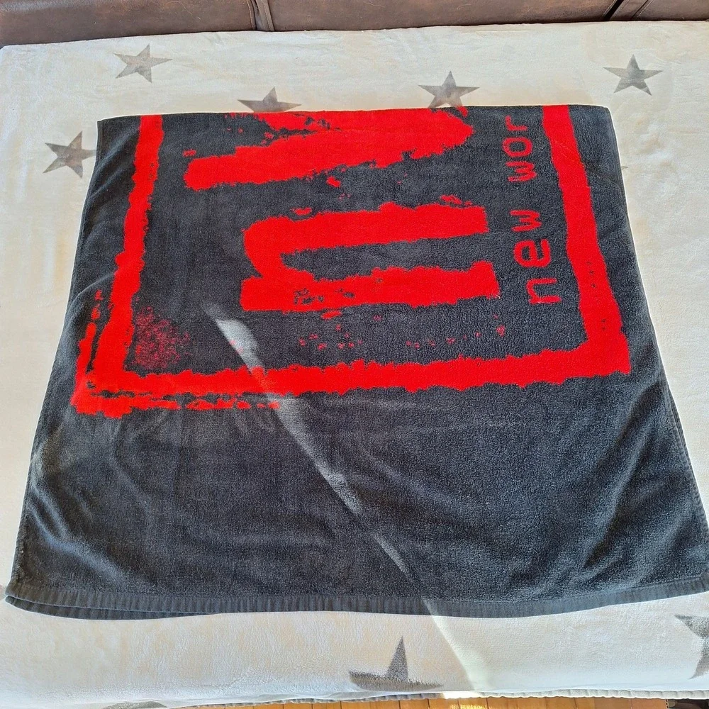 Vintage 90's NWO Wrestling Beach Towel Jay Franco‎ New World Order Black Red