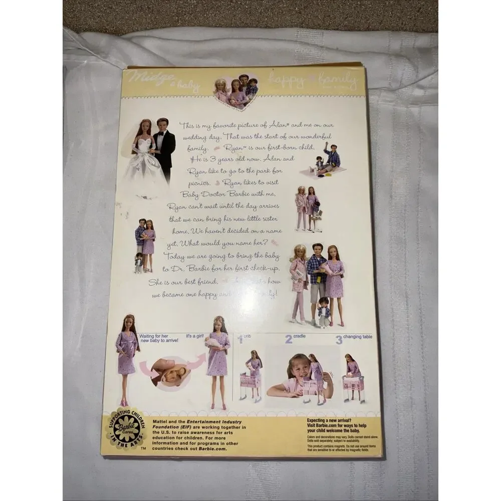 NEW NIB 2002 Barbie Midge & Baby – Happy Family Mom & Baby Set
