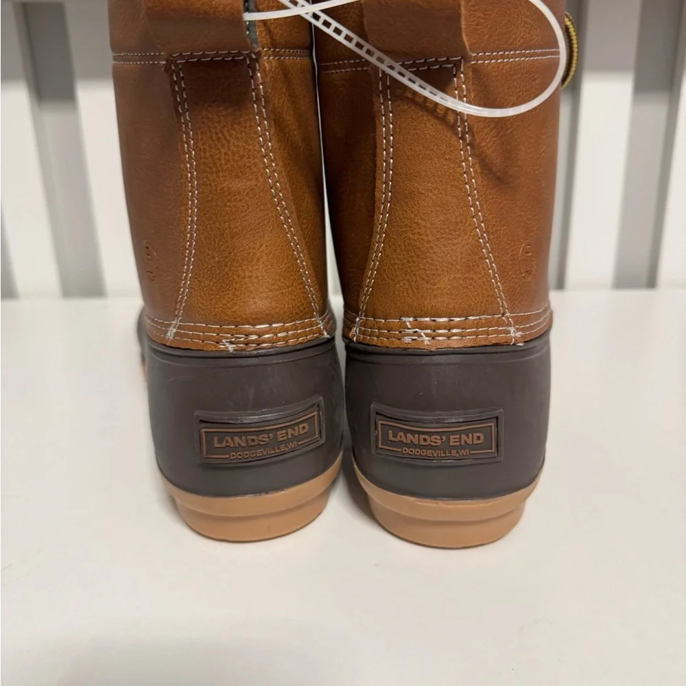 Lands End leather upper