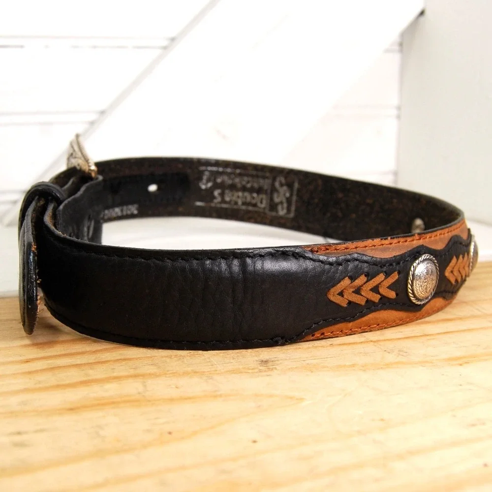 Kids leather belt size 20 small Double S Western belt Unisex youth‎ accessory