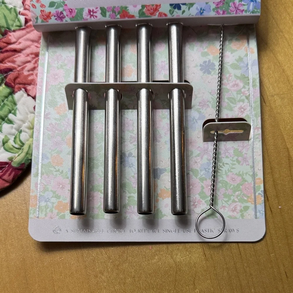 Colorful Cupcake Stainless Steel Straw Set