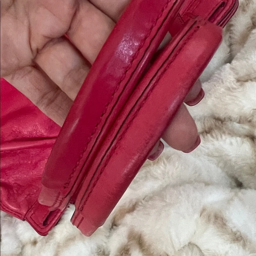 Coach pleated leather