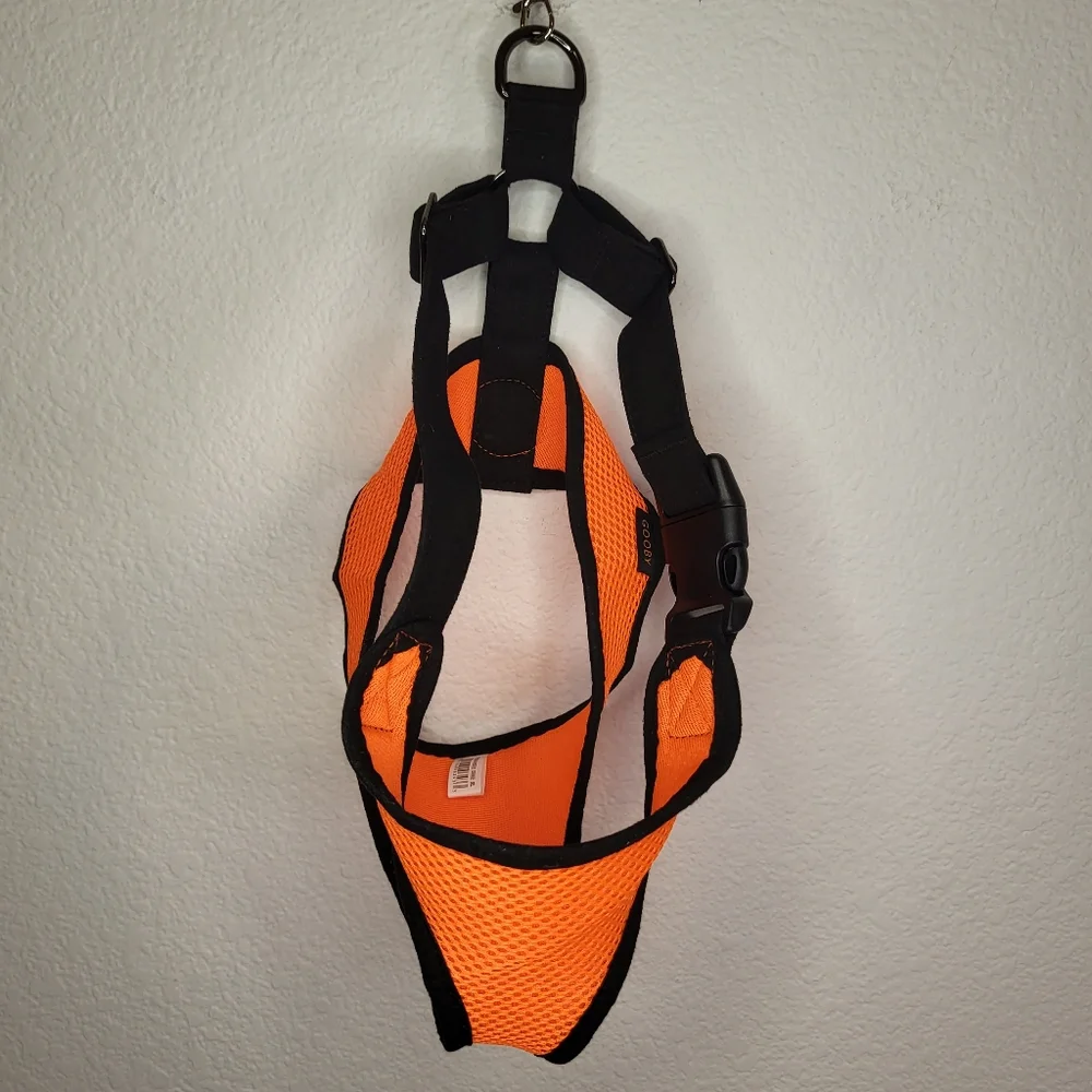 Dog safety harness in bright orange for Large dogs