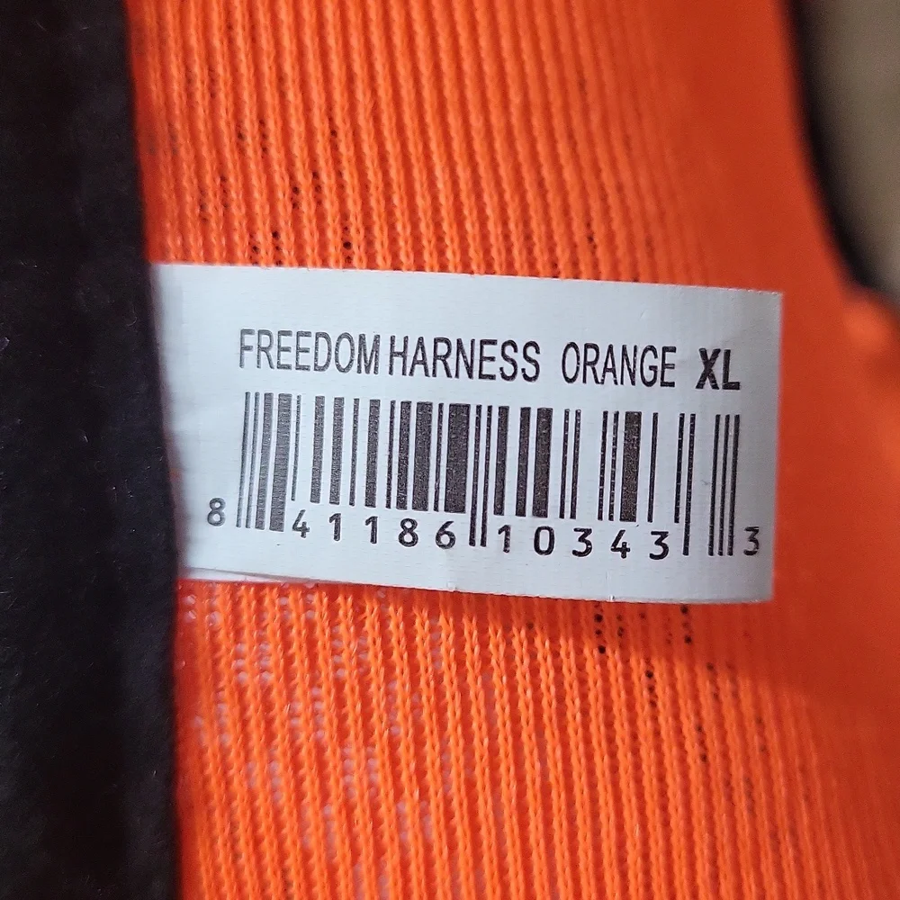 Dog safety harness in bright orange for Large dogs