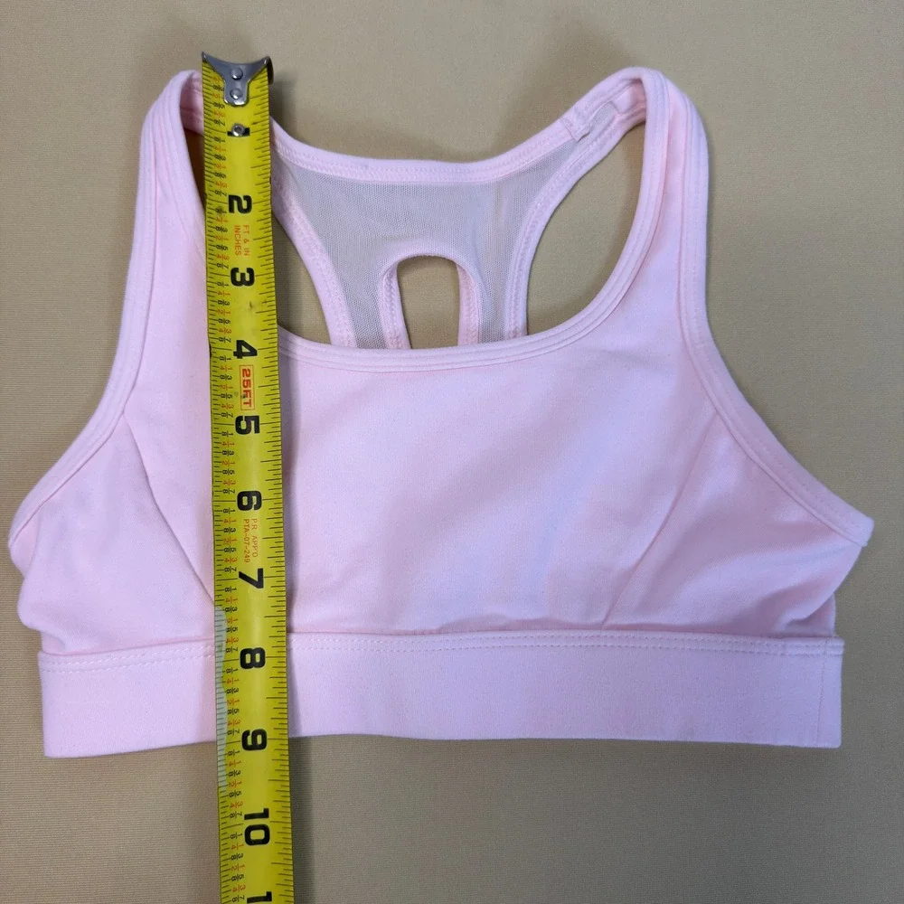 NEW All in Motion Girls Sports Bra Size S 6/7 Pink Mesh Back Activewear