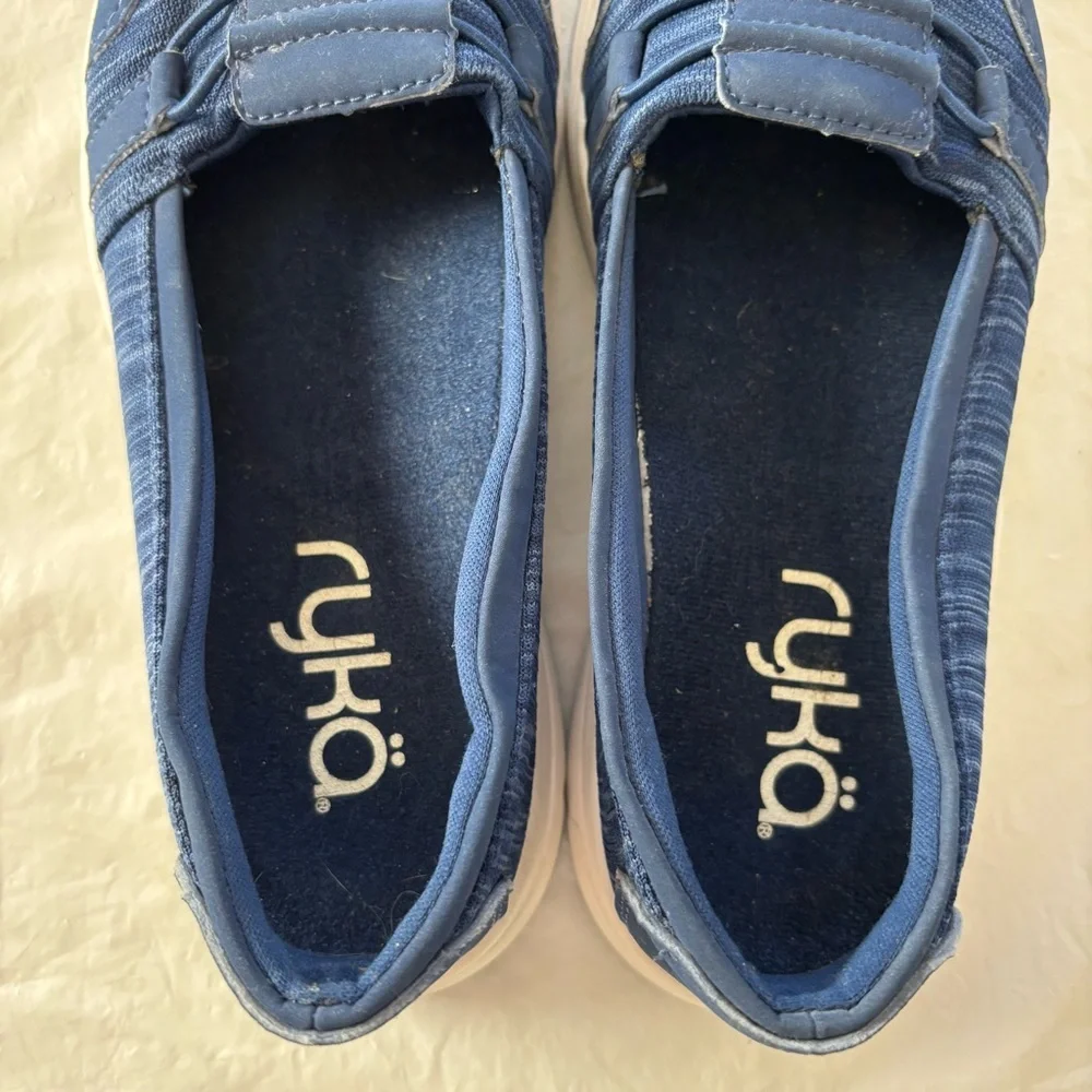 Ryka Jamboree Navy Fashion Sneaker slip on memory foam SZ 6.5 NWOT