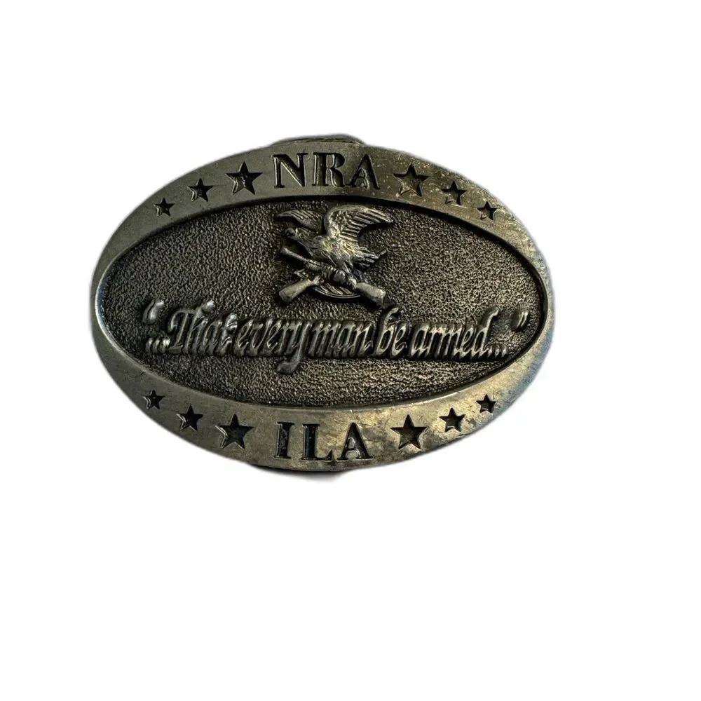 Vintage NRA Belt Buckle That Every Man Be Armed ILA made in the USA