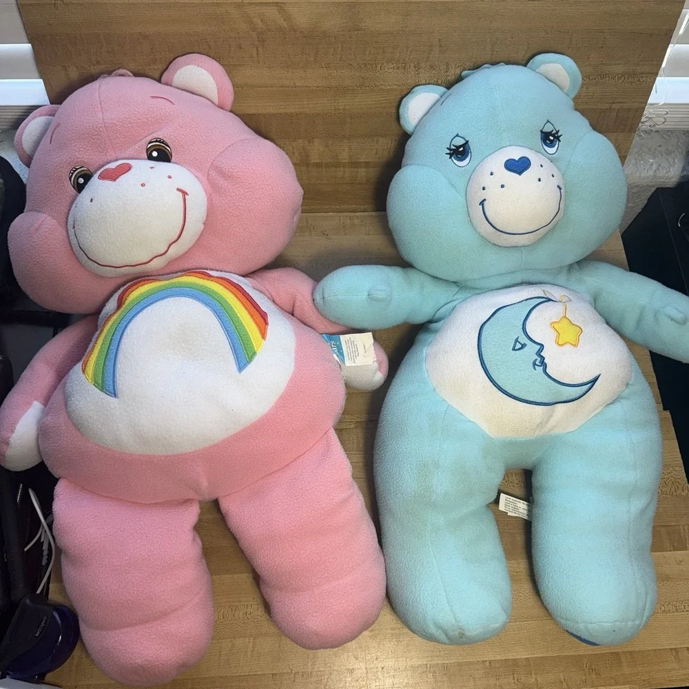 2 Care Bears Plush Large Rainbow Pink 25