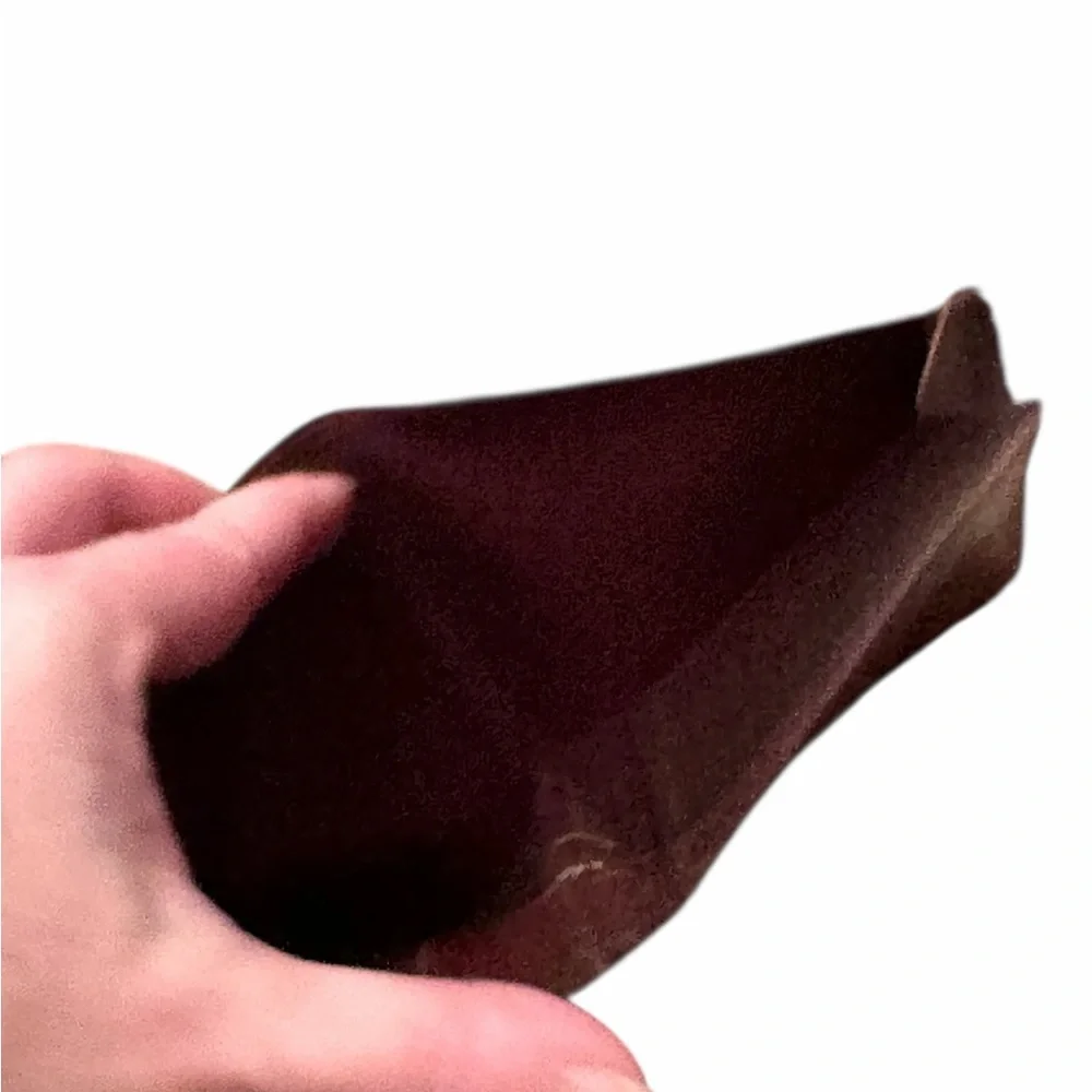 Vintage Cartier Burgundy Leather Men's Wallet with Gold Corner Accents