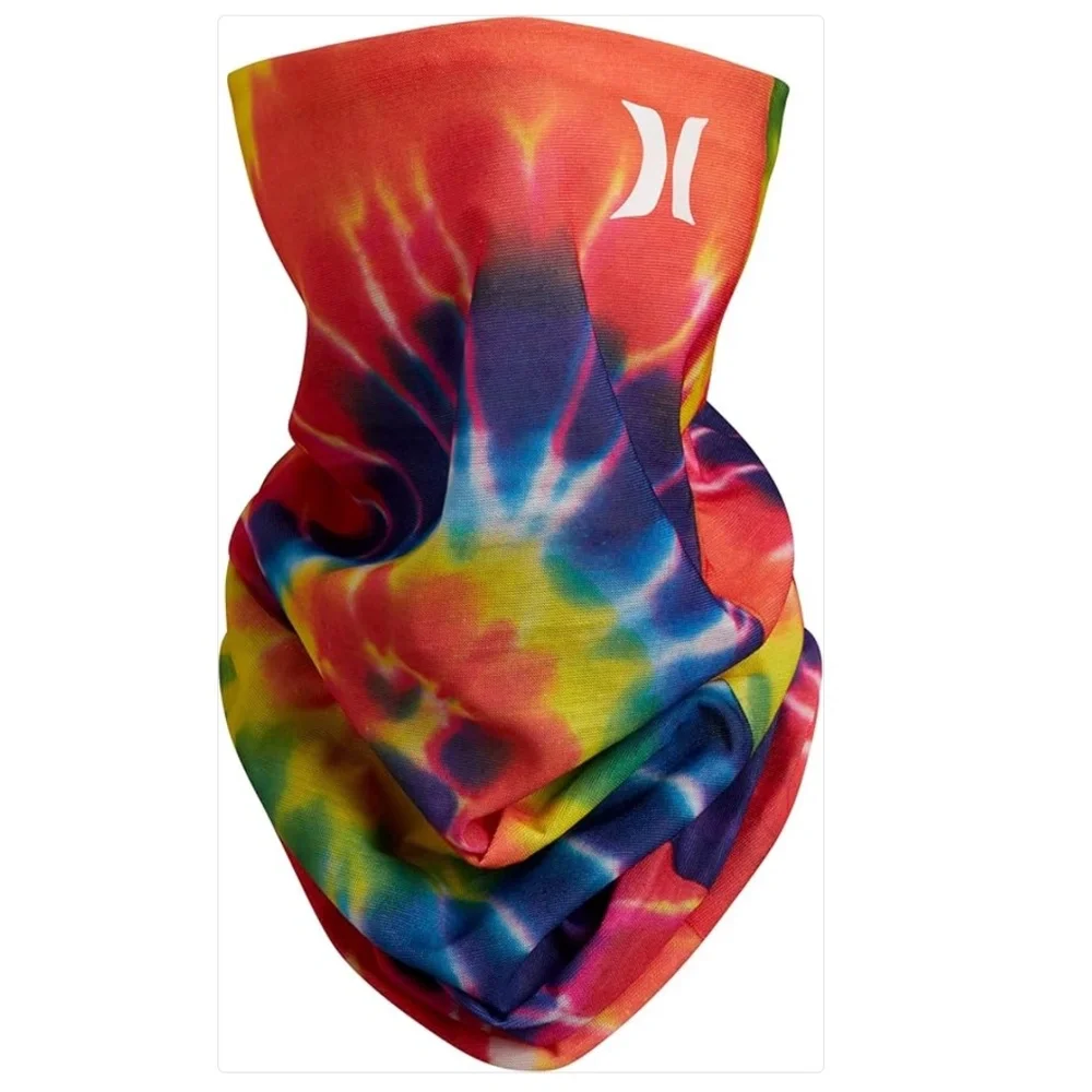 NWT Hurley Gaiter (Tie Dyed Rainbow) - Lightweight Face/ Neck Scarf - Unisex