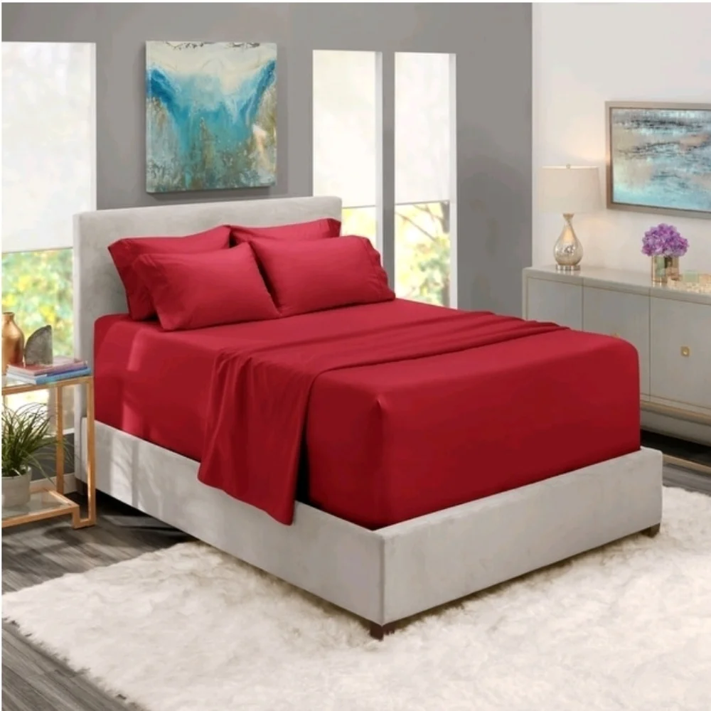 📣Harbor & Hearth Full Sheet 🛏️ Set Deep Pocket 6 Piece 🆕 PCKG