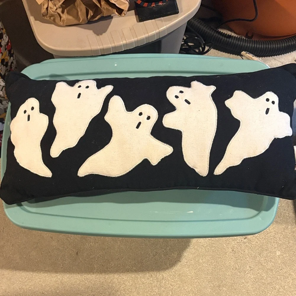 Glow in the dark ghost pillow