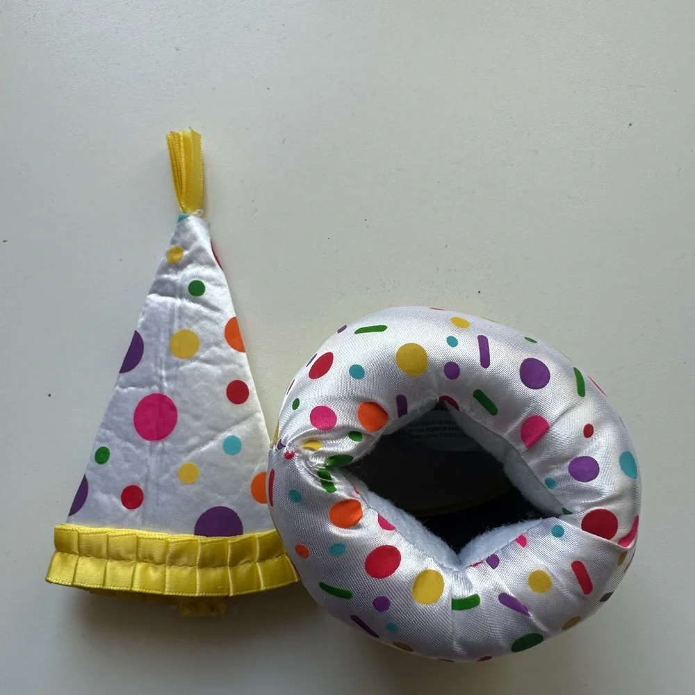 Elf on the Shelf Birthday Colorful Polka Dot Party Hat and Cupcake Set