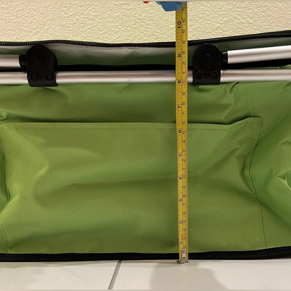 Green Foldable Insulated Picnic Basket Tote