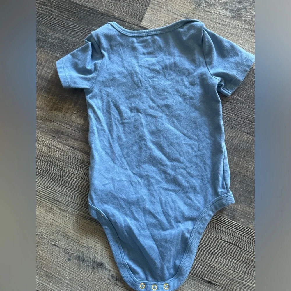 CAT & JACK | 12‎ month onesie blue bear bodysuit short sleeve baby boy