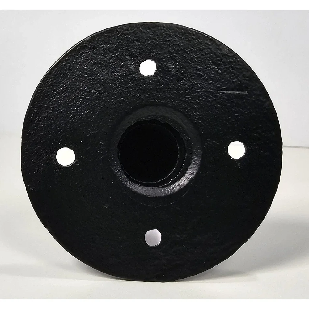 Black Pipe Shelf Bracket 7 Inch Industrial Metal Wall Mount