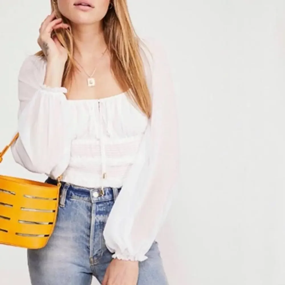Free People Solid Lolita Milk Maid Top