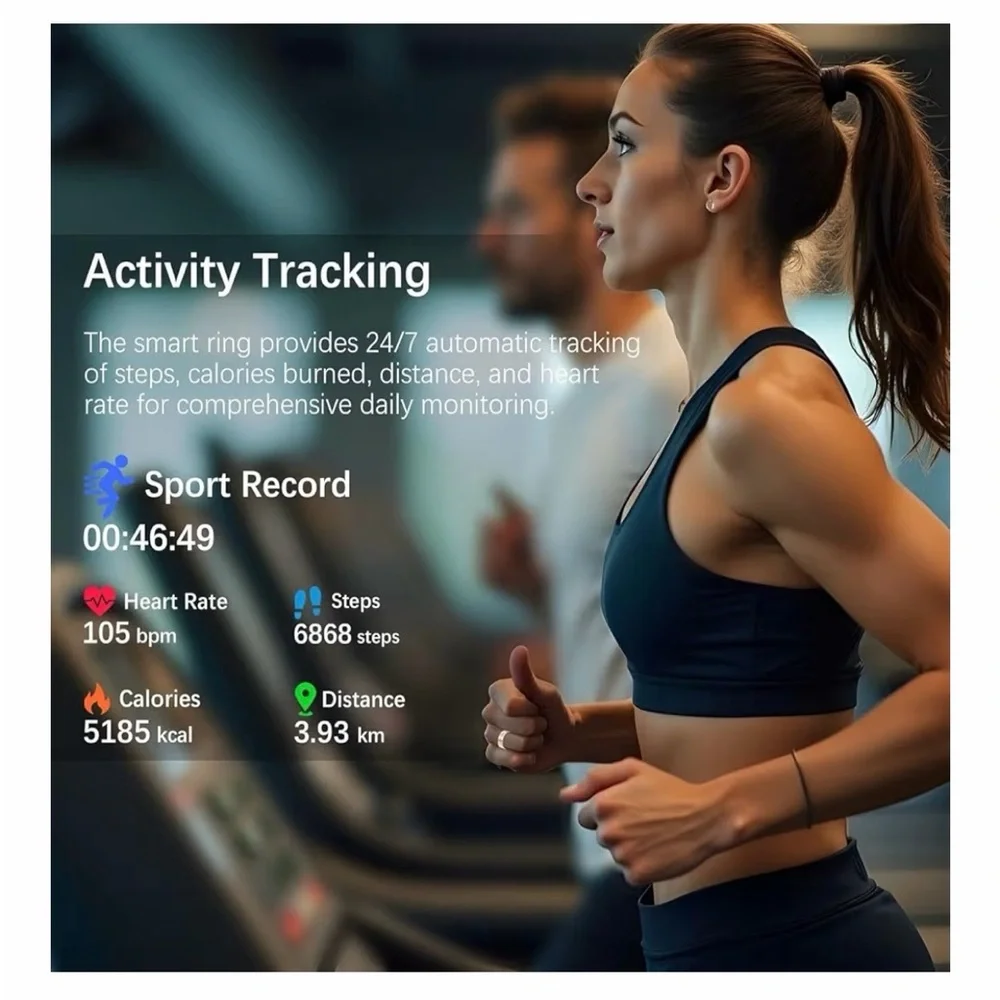 Smart Health Tracking Ring in Gold