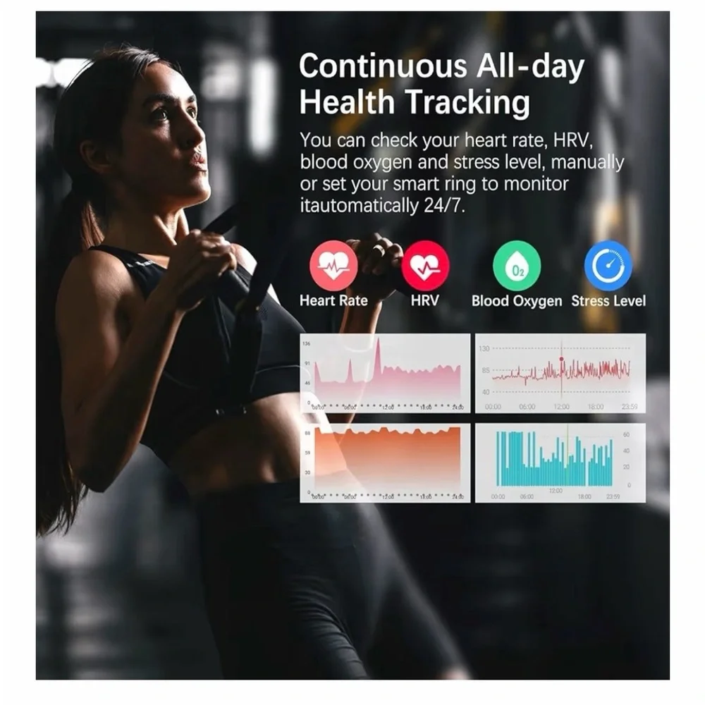 Smart Health Tracking Ring in Gold