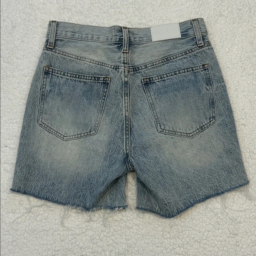 Pistola Devin High Rise Denim Shorts size 26 St. Tropez Blue Distressed
