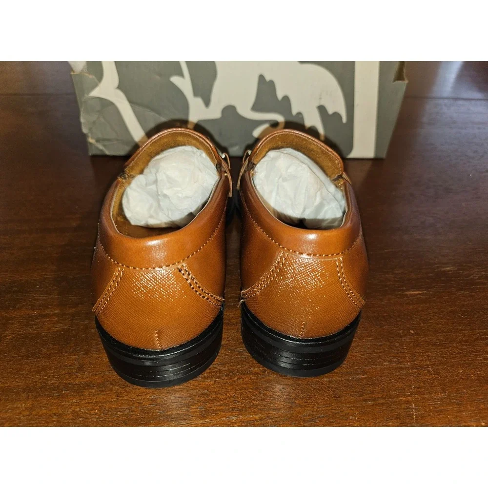 Stacy Adams Boy's Kaylor Slip-On Loafer Dress Shoe Size 12M Cognac‎