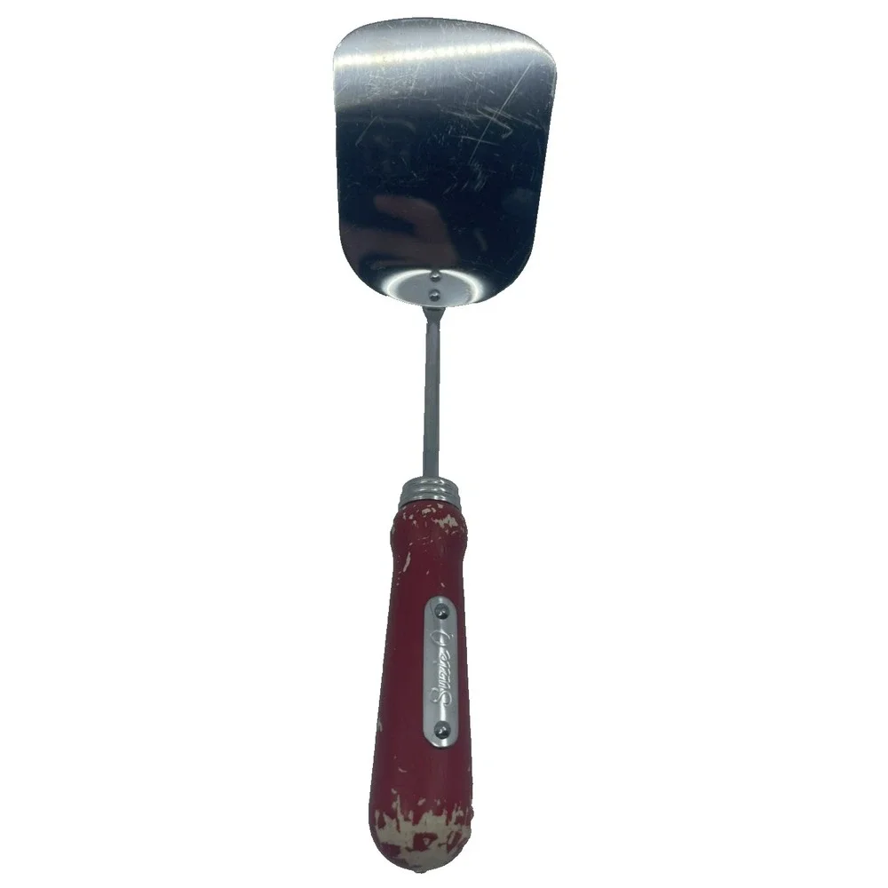 Vtg Suzie Q Spatula Flipper Stainless Red Wood Handle‎ USA 12
