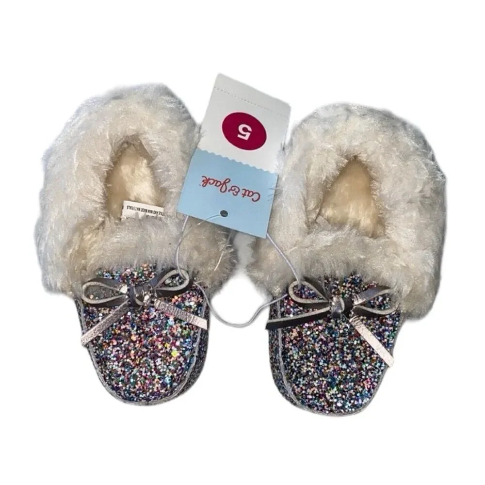Cat & Jack glitter moccasins