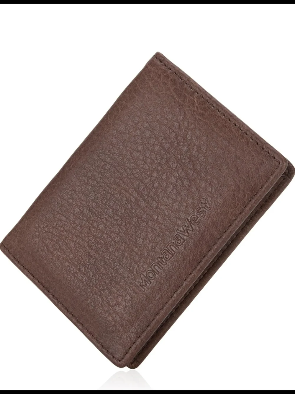 Montana West Business Card Holder Bifold Mens Wallet - Coffee