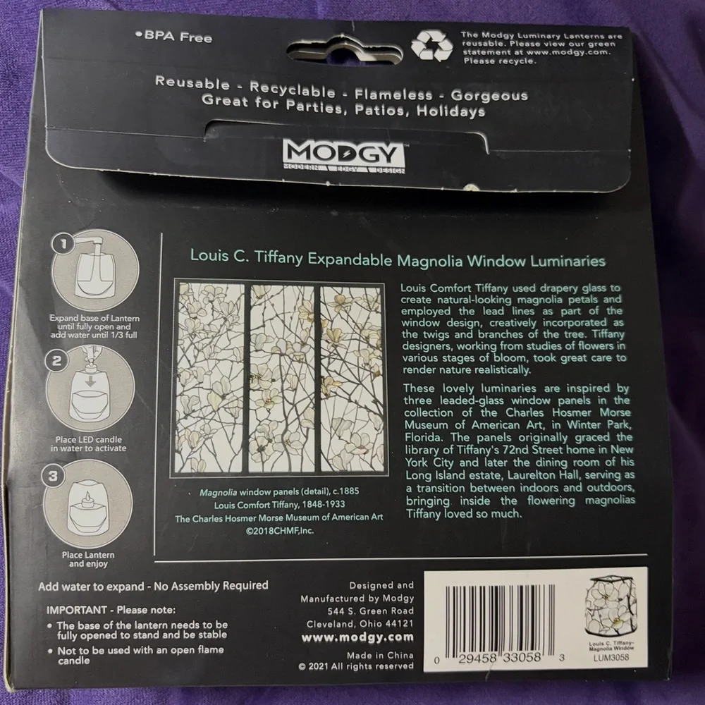 MODGY LOIUS C TIFFANY magnolia reusable