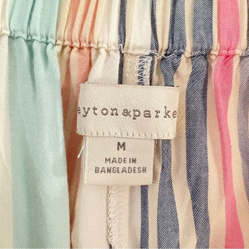Peyton & Parker Multicolor Striped Off the Shoulder Dress Medium NWT