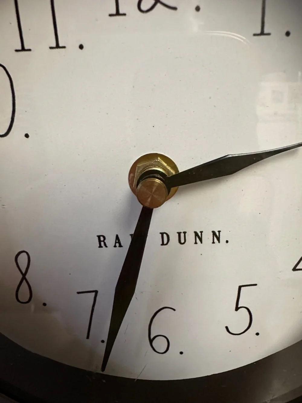 Rae Dunn Farmhouse Gray Round Clock with White Face