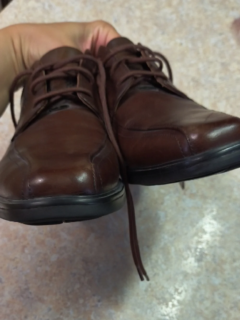 Clarks polished leather