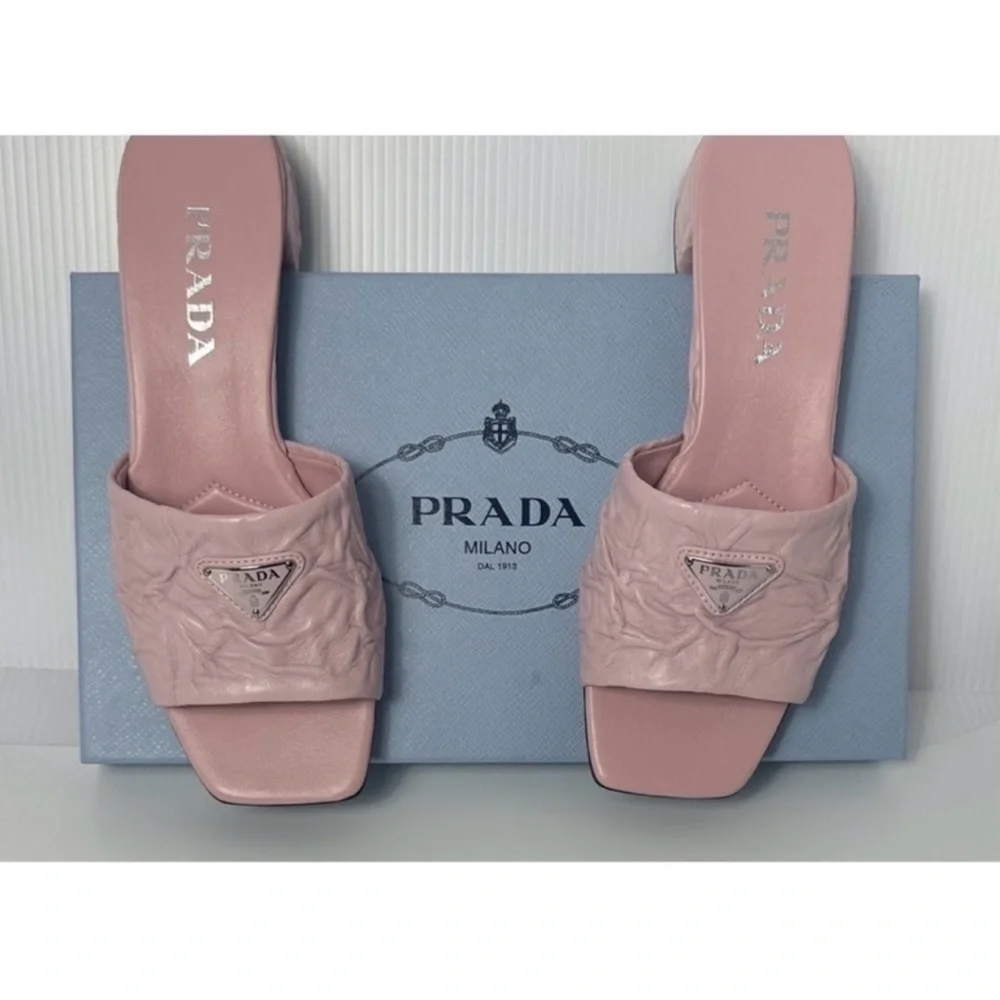 Prada crinkled leather