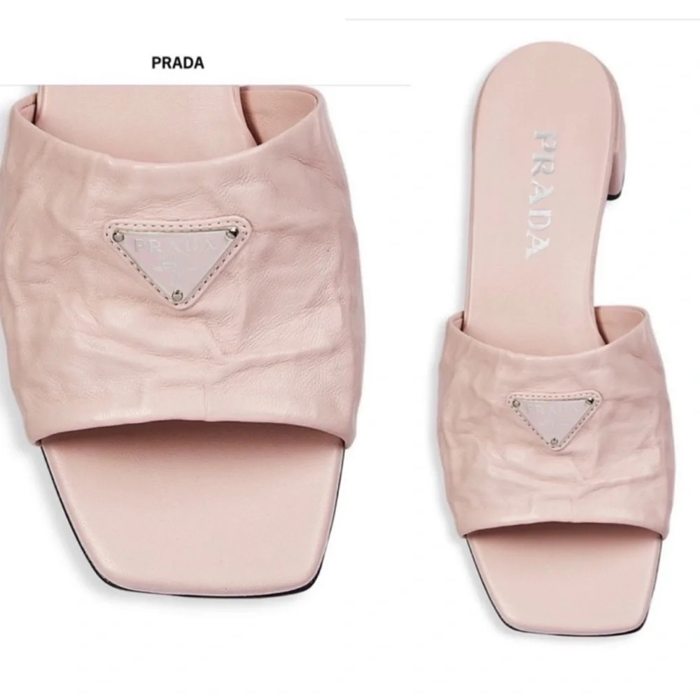 Prada crinkled leather