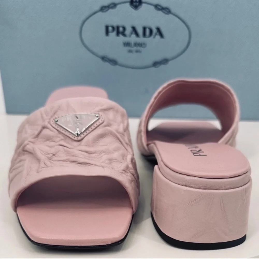 Prada crinkled leather