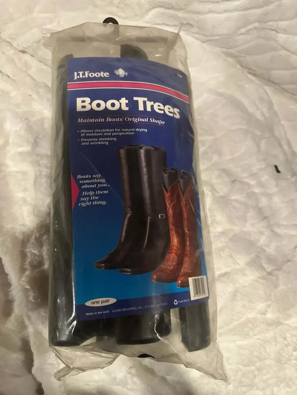 J.T. Foote Plastic Boot Trees One Pair for Calf & Tall Boots