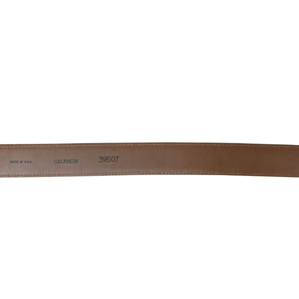 Allen Edmonds Wide Basic Dress Belt Dark Brown Calfskin USA 39507 Size 100/40