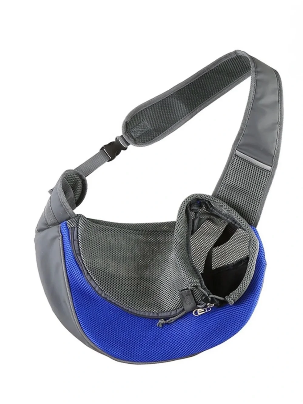 Gray & Blue Pet Sling Carrier - Comfortable Hands-Free Dog Travel Sling
