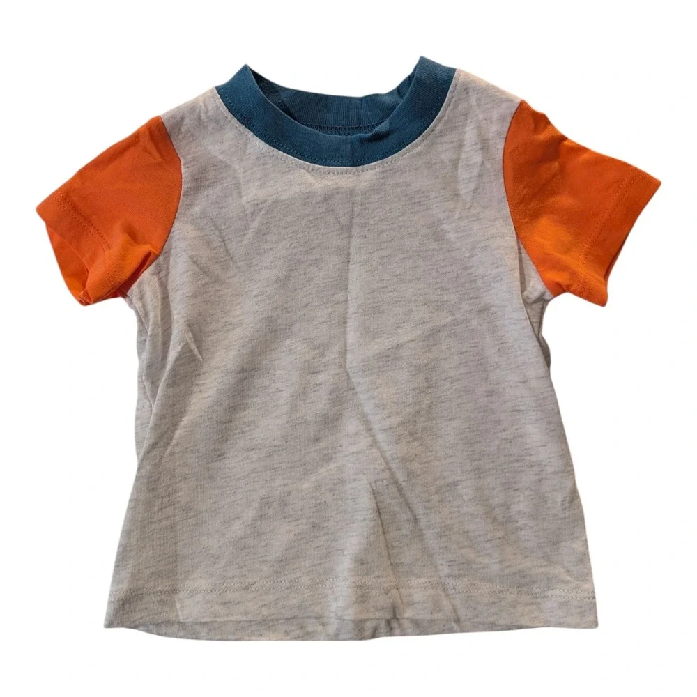 BBC-1 Carter's‎ Toddler T-shirt 3m - Gray/Orange/Turquoise