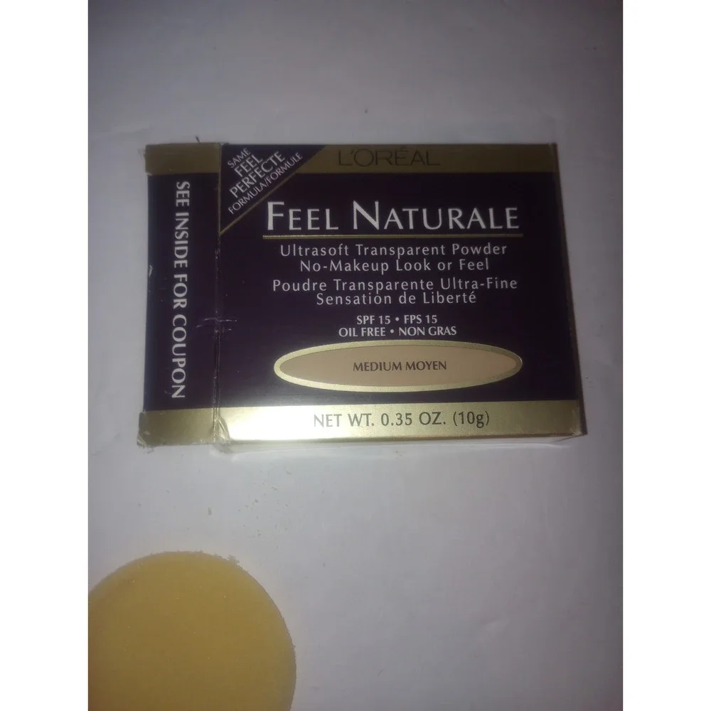 L'Oreal Feel Naturale‎ Medium Transparent Powder SPF NIB .35 Oz