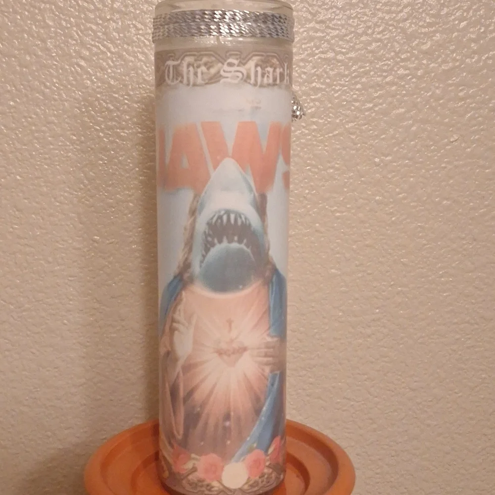 Homemade prayer candle The Shark