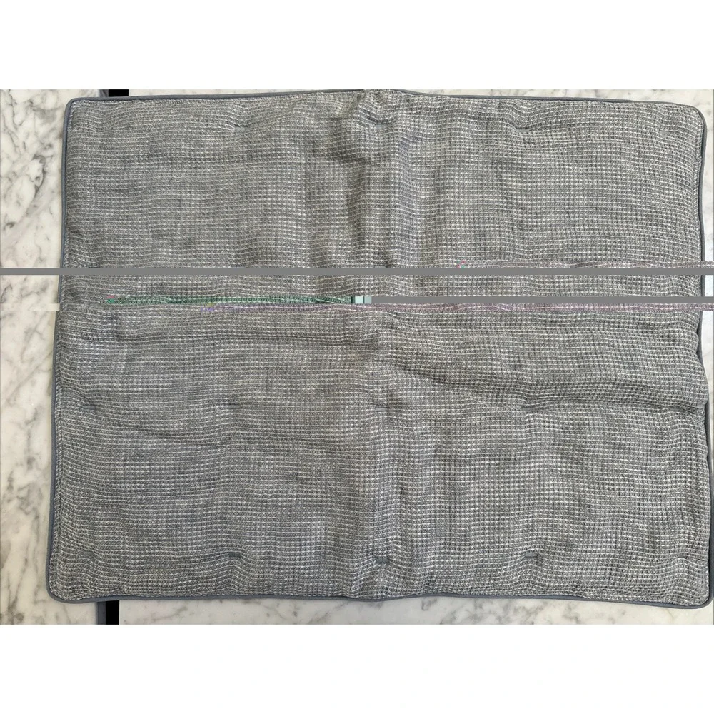 POTTERY BARN BELGIAN FLAX LINEN WAFFLE WEAVE CHAMBRAY BLUE STANDARD PILLOW SHAM